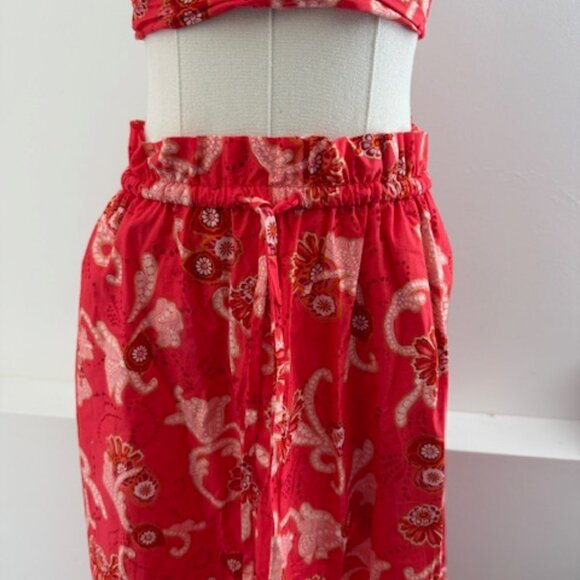 A.L.C. Frances Maxi Skirt & Arit Floral Sweetheart Crop Top Women's Size 2 - Picture 4 of 9